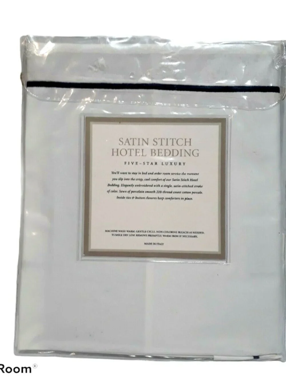 New Restoration Hardware Satin Stitch Hotel Bedding 12 x 18 Boudoir Pillow Sham
